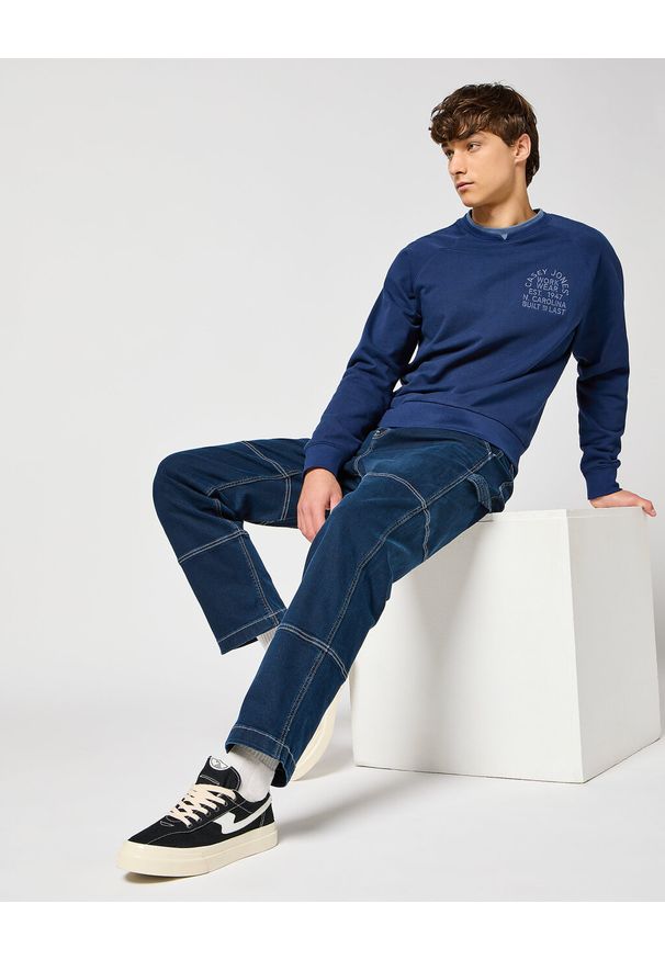 Wrangler - WRANGLER MĘSKA BLUZA CASEY JONES SWEATSHIRT NAVY 112357366 W6J9017358