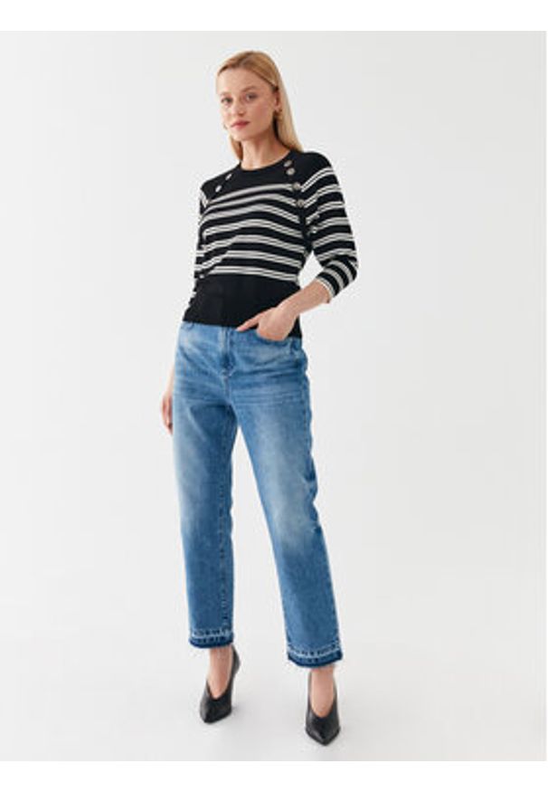 Marella Sweter Ossido 2333660437 Czarny Regular Fit. Kolor: czarny. Materiał: wiskoza, syntetyk