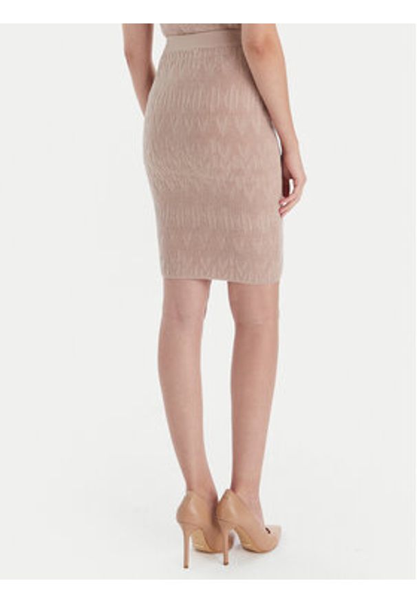 Marciano Guess Spódnica ołówkowa 5BGD00 5661Z Beżowy Slim Fit. Kolor: beżowy. Materiał: syntetyk