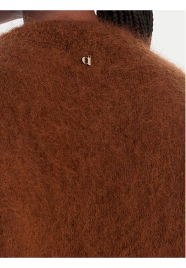 Dixie Sweter M277Y101A Brązowy Relaxed Fit. Kolor: brązowy. Materiał: syntetyk