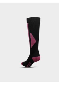 4f - Skarpety narciarskie damskie. Kolor: różowy. Materiał: materiał. Sport: narciarstwo #2
