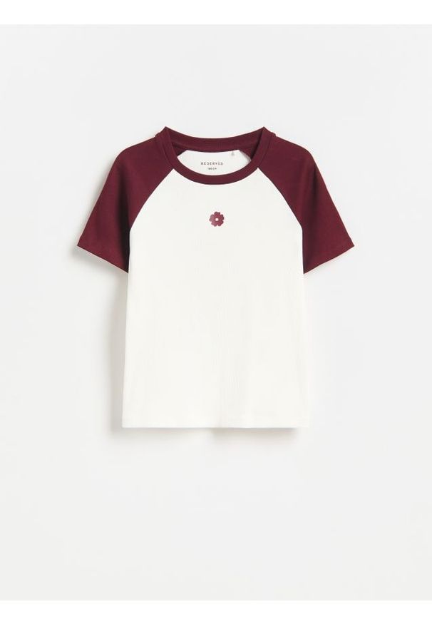 Reserved - Bawełniany t-shirt z nadrukiem - wielobarwny. Materiał: bawełna. Wzór: nadruk