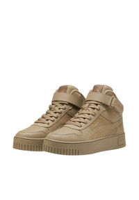 Buty damskie Puma Carina Street Mid WTR. Kolor: beżowy. Materiał: syntetyk, tkanina, materiał. Sport: koszykówka