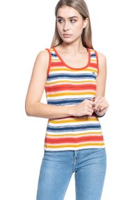Lee - DAMSKI TANK TOP LEE SLIM TANK TOP SLIM FIT POPPY RED L41MEZNH 112109090