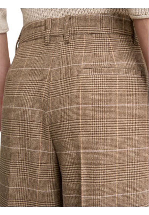 Marc O'Polo Spodnie palazzo 508 0150 10417 Beżowy Wide Fit. Kolor: beżowy. Materiał: wełna