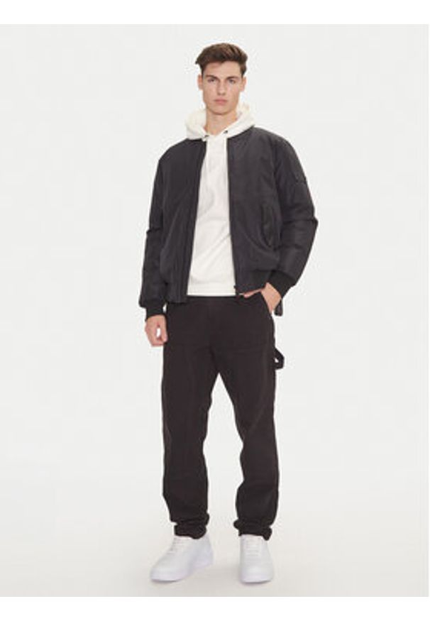 Hugo Spodnie materiałowe Gioro242D 50510597 Czarny Tapered Fit. Kolor: czarny. Materiał: bawełna