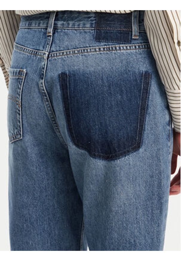Marella Jeansy Tomboy 2523186074 Niebieski Loose Fit. Kolor: niebieski