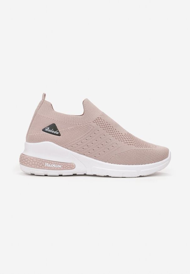 Born2be - Beżowe Buty Sportowe Artista. Kolor: beżowy. Materiał: materiał. Szerokość cholewki: normalna. Wzór: aplikacja. Obcas: na koturnie