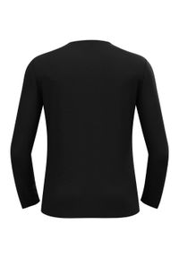 Odlo - Koszulka termoaktywna z długim rękawem męska ODLO Merino 160 BL Top Crew Neck. Kolor: czarny. Długość rękawa: długi rękaw. Długość: długie. Sport: turystyka piesza