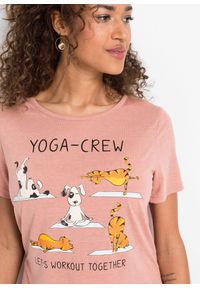 bonprix - T-shirt z nadrukiem. Kolor: fioletowy. Długość rękawa: krótki rękaw. Długość: krótkie. Wzór: nadruk #3
