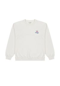 Wrangler - WRANGLER MĘSKA BLUZA LOGO CREW WORN WHITE 112341215 #3