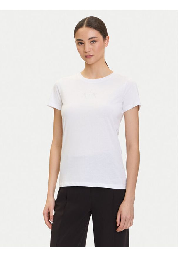 Armani Exchange T-Shirt XW001459 AF10356 U0002 Biały Regular Fit. Kolor: biały. Materiał: bawełna