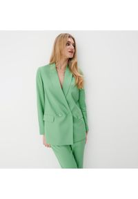 Mohito - Marynarka oversize z lnem - Zielony. Kolor: zielony. Materiał: len #1