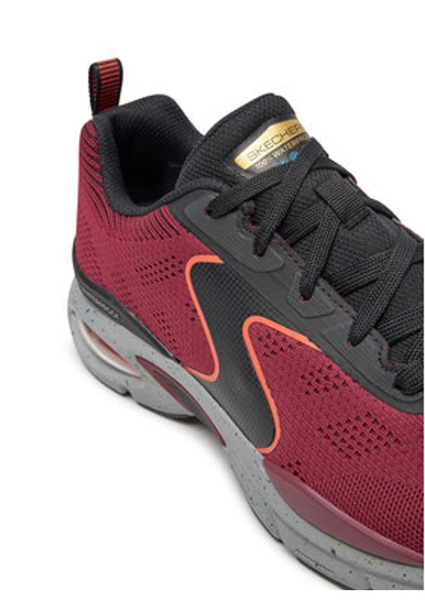 skechers - Skechers Sneakersy Ventura – Vulser 232954 BUBK Bordowy. Kolor: czerwony. Materiał: materiał