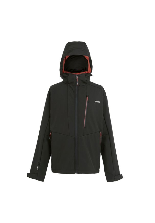 Regatta - Męska Kurtka Soft Shell Hewitts X Colour Block. Kolor: czarny, czerwony, wielokolorowy. Sport: turystyka piesza