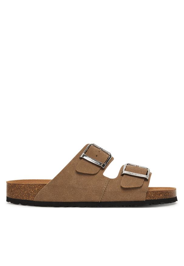 Klapki Tamaris. Kolor: brązowy