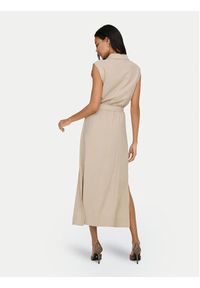 only - ONLY Sukienka koszulowa Goa 15363697 Beżowy Regular Fit. Kolor: beżowy. Materiał: len. Typ sukienki: koszulowe #2