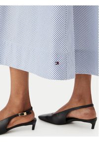 TOMMY HILFIGER - Tommy Hilfiger Spódnica midi WW0WW48936 Niebieski A-Line Fit. Kolor: niebieski. Materiał: bawełna #5