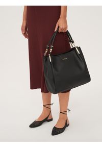 Kazar - Czarna torebka damska. Kolor: czarny. Materiał: skórzane. Styl: elegancki #2