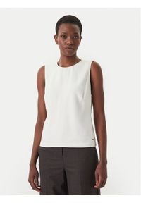 Calvin Klein Top LV044F108G Écru Regular Fit. Kolor: kremowy. Materiał: wiskoza #1