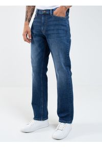 Big-Star - Spodnie jeans męskie Colt 512. Stan: podwyższony. Kolor: niebieski. Styl: klasyczny