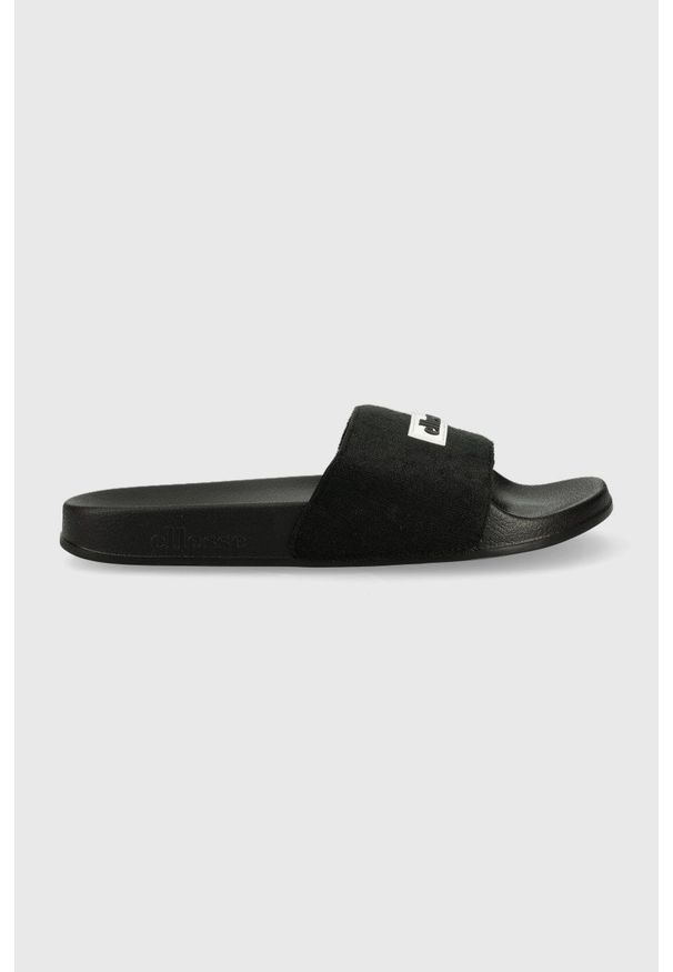 Ellesse klapki męskie kolor czarny. Kolor: czarny. Materiał: materiał. Obcas: na obcasie. Wysokość obcasa: niski