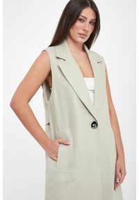 Armani Exchange - Kamizelka damska długa lniana ARMANI EXCHANGE. Materiał: len. Długość: długie #3