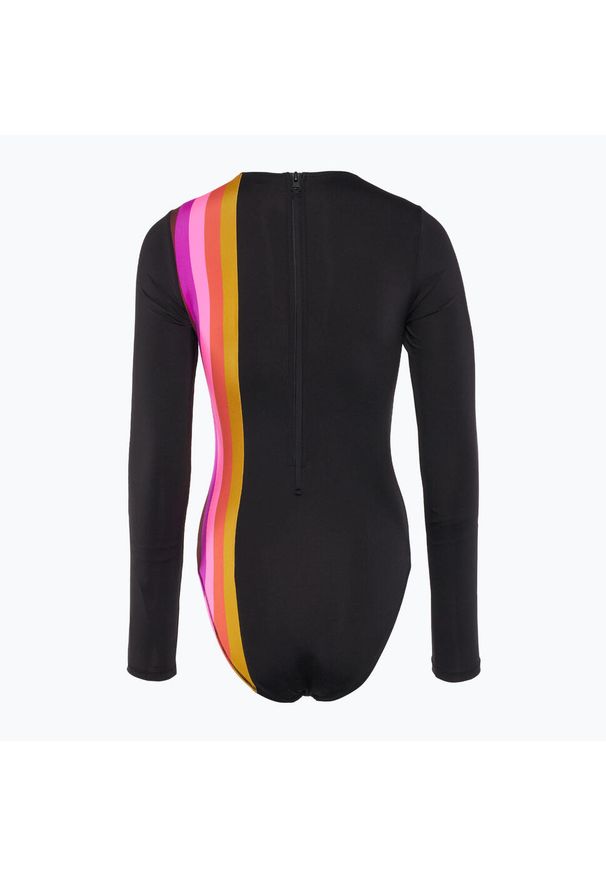 Strój kąpielowy jednoczęściowy damski Hurley Fiji Fantasy Tie Back Surf Suit. Kolor: czarny