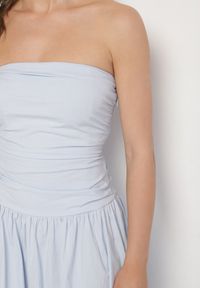 Born2be - Niebieska Sukienka z Bawełny Typu Bodycon Filarose. Okazja: na co dzień, na randkę, na imprezę. Kolor: niebieski. Materiał: bawełna. Typ sukienki: bodycon. Styl: klasyczny, casual, elegancki #6