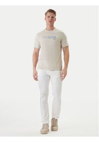 Calvin Klein Jeans T-Shirt LV04RF800G Beżowy Classic Fit. Kolor: beżowy. Materiał: bawełna #3