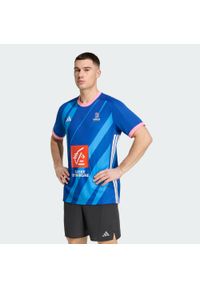 Adidas - Męska Koszulka Meczowa Ffhb. Kolor: niebieski. Technologia: ClimaCool (Adidas). Sport: piłka ręczna #1