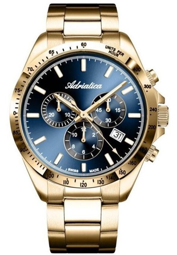 Zegarek Adriatica Zegarek męski Adriatica A1053.1115CH złoty. Kolor: złoty