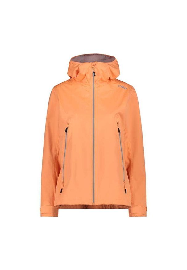 Kurtka przeciwdeszczowa damska z kapturem CMP Unlimitech. Typ kołnierza: kaptur. Kolor: wielokolorowy, pomarańczowy. Sport: turystyka piesza