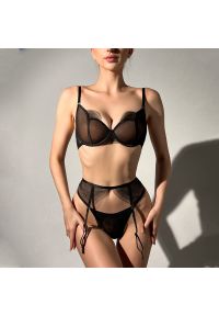 Intica - Komplet bielizny z delikatnej koronki na romantyczne wieczory Kaliope. Kolor: czarny. Materiał: koronka. Wzór: koronka #9