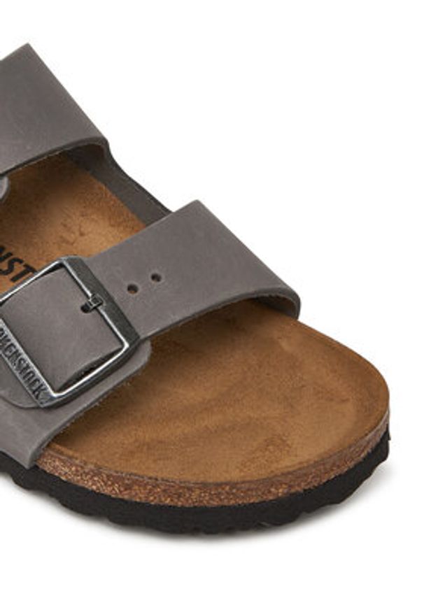 Birkenstock Klapki Arizona LEOI 1027026 Szary. Kolor: szary. Materiał: zamsz, skóra