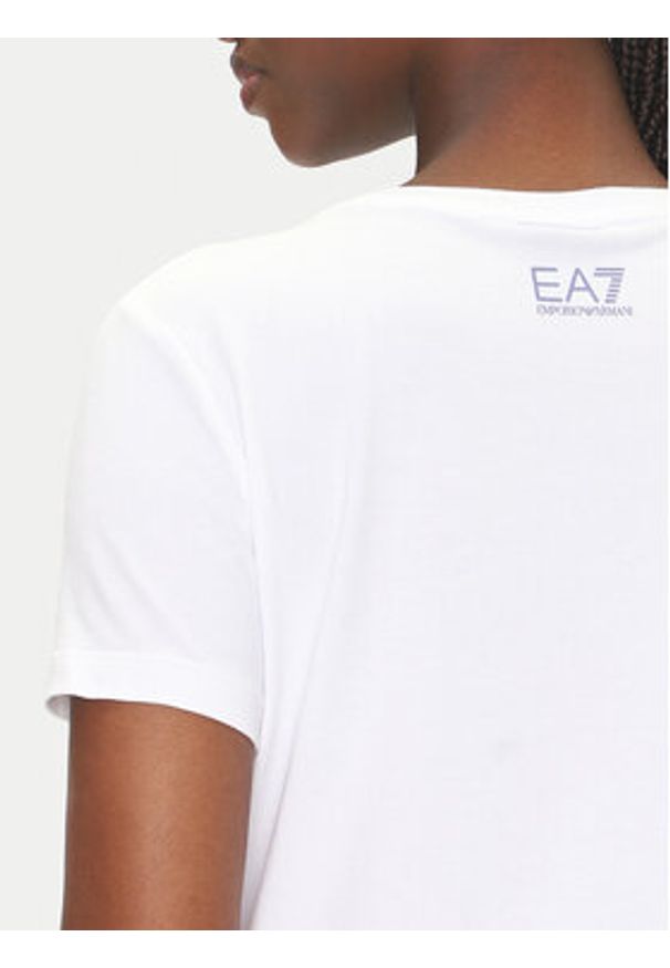 EA7 Emporio Armani T-Shirt 7W000183 AF10373 U0002 Biały Regular Fit. Kolor: biały. Materiał: bawełna