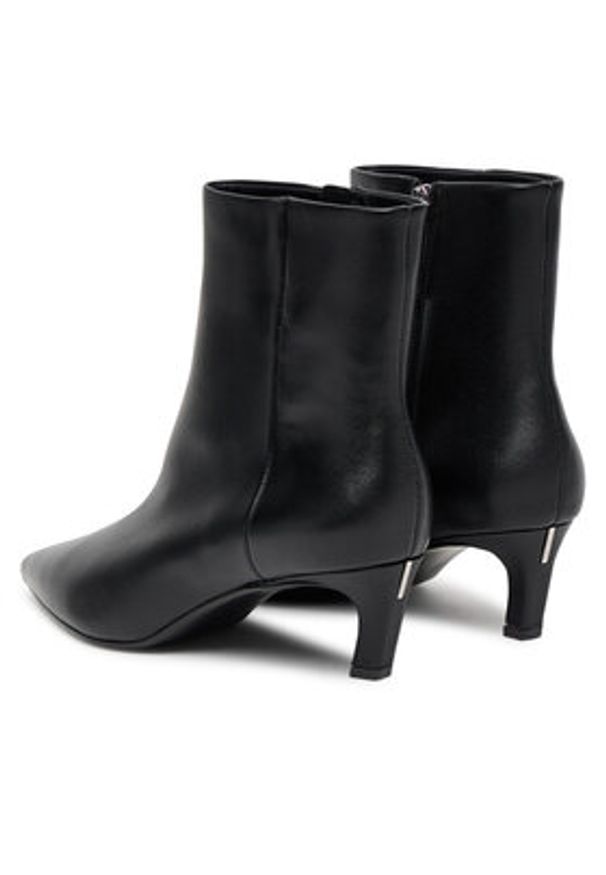 Calvin Klein Botki Ess Kitten Heel Ankle Boot HW0HW02586 Czarny. Kolor: czarny. Materiał: skóra
