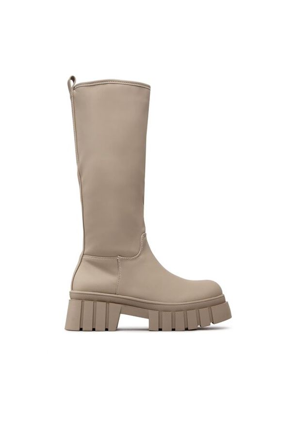 DeeZee Kozaki ZAL90099Y-3 Beżowy. Kolor: beżowy. Materiał: skóra