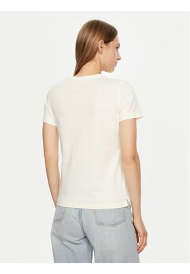 Guess T-Shirt W5RI10 I3Z14 Écru Regular Fit. Materiał: bawełna