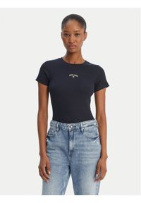 Guess Jeans T-Shirt W6GPZ3 KA0H1 Granatowy Slim Fit. Kolor: niebieski. Materiał: bawełna #1