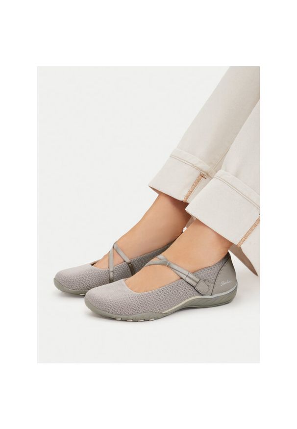 skechers - Baleriny Skechers. Kolor: szary