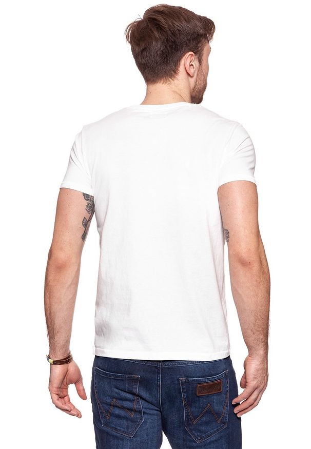 Wrangler - KOSZULKA WRANGLER WESTERN GRAPHIC TEE OFFWHITE W7B94FK02 112131566. Wzór: nadruk