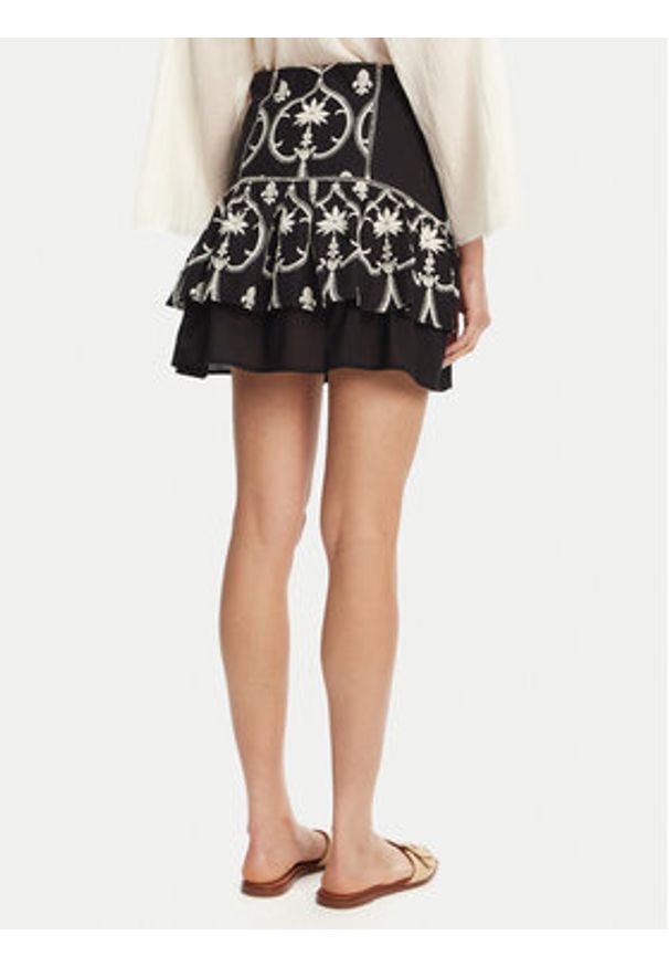 Devotion Twins - Devotion TWINS Spódnica mini Valiant 025.363G Czarny Regular Fit. Kolor: czarny. Materiał: bawełna