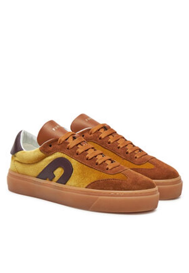 Furla Sneakersy YI82ENJ BX3523 3549S Brązowy. Kolor: brązowy. Materiał: skóra, zamsz