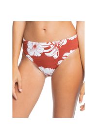 Dół od bikini damski Roxy Garden Trip. Kolor: brązowy. Materiał: elastan, poliamid
