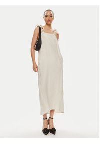 Max Mara Leisure Sukienka codzienna Senna 2416221038 Écru Relaxed Fit. Okazja: na co dzień. Materiał: len. Typ sukienki: proste. Styl: casual #5