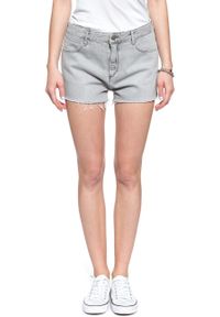 Wrangler - DAMSKIE SPODENKI WRANGLER BOYFRIEND SHORT ICY GREY W29KRJ28C 112128579. Materiał: jeans #4