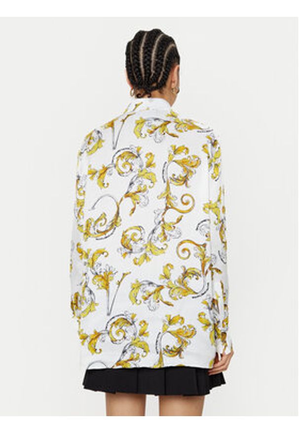 Versace Jeans Couture Koszula 78HAL222 Biały Relaxed Fit. Kolor: biały. Materiał: wiskoza
