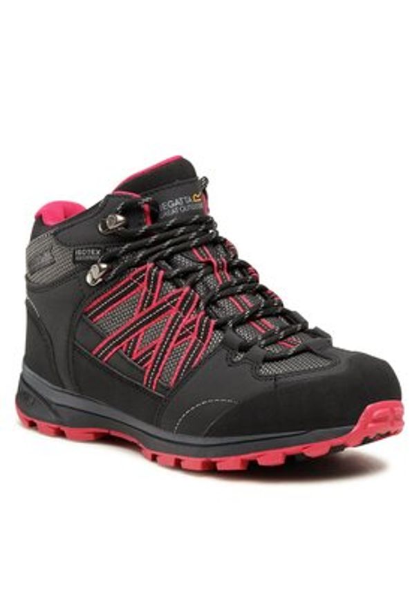 Regatta Trekkingi Lady Samaris II Mid RWF539 Czarny. Kolor: czarny. Materiał: skóra