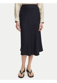 GANT - Gant Spódnica midi 4400231 Granatowy Regular Fit. Kolor: niebieski. Materiał: wiskoza #1